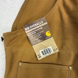 Carhartt‎ R41 BRN Quilt Lined Zip-to-Thigh Bib Overalls Mens 44x28 NWT NOS